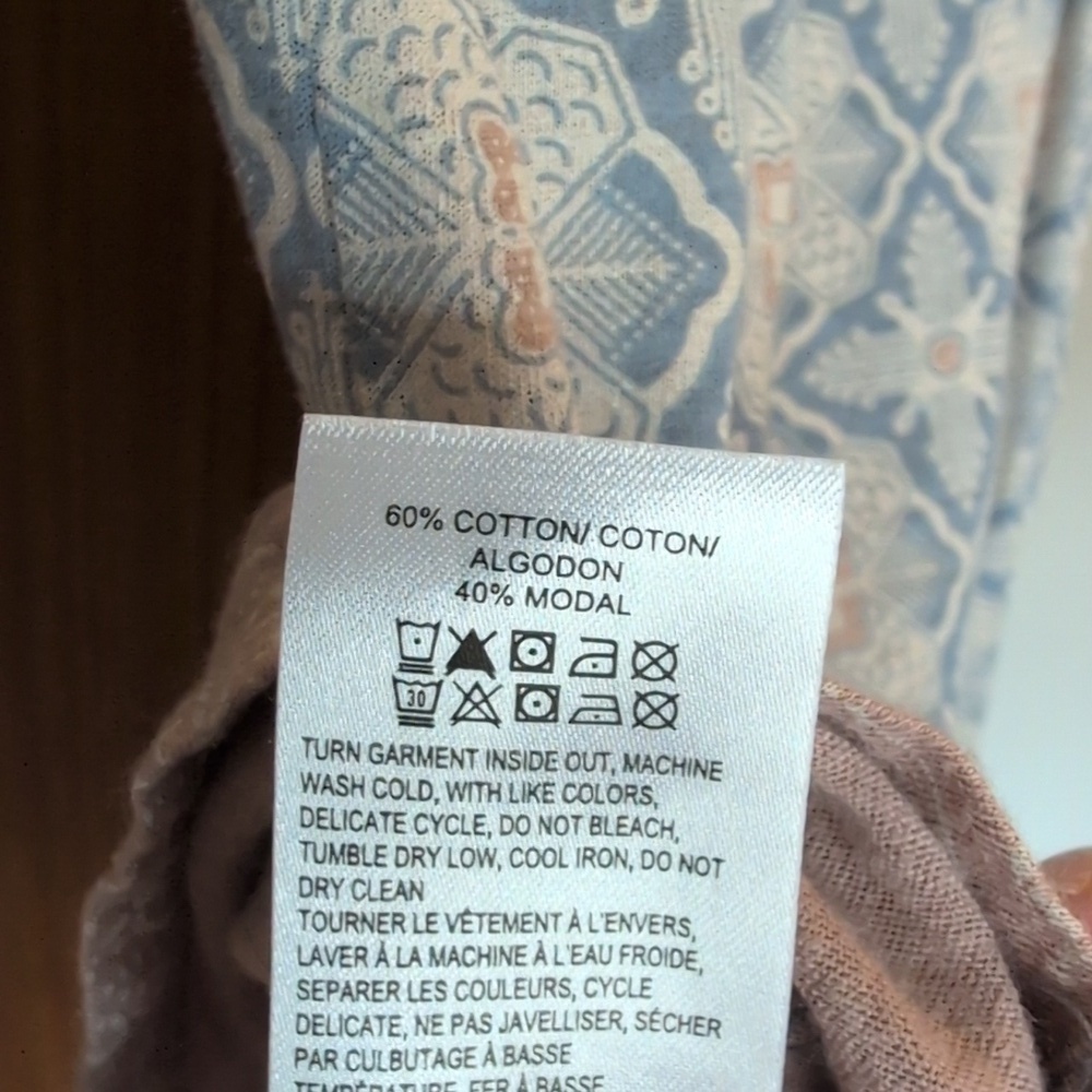 Lucky Brand Women's Printed V Neck Tank Top Sz XS Boho Sleeveless - Picture 4 of 4